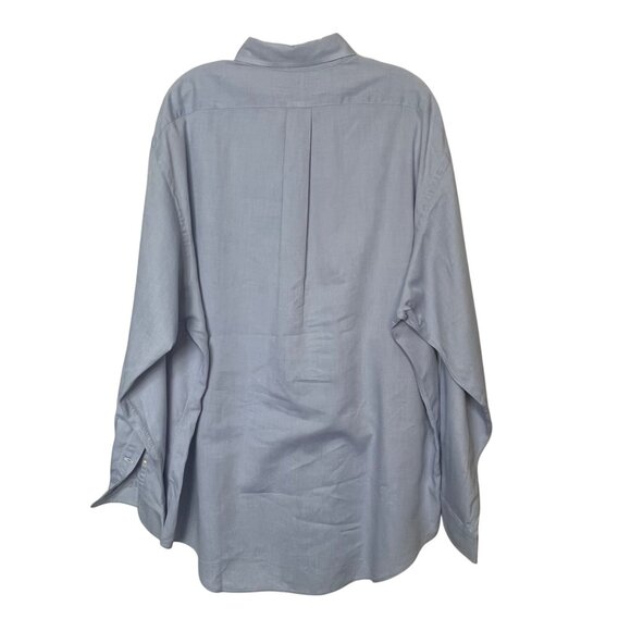 Ralph Lauren 90's Yarmouth Button Down Shirt Mens 17-35 LS Blue - Picture 4 of 6